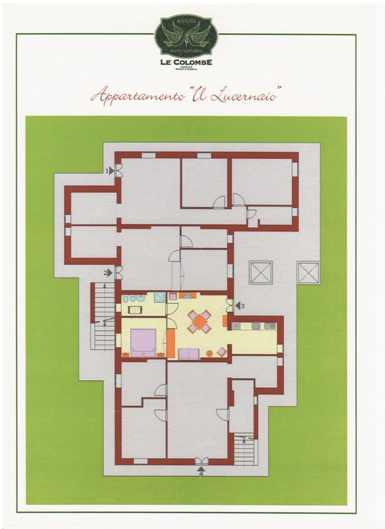 Agriturismo Le Colombe Asís Habitación foto
